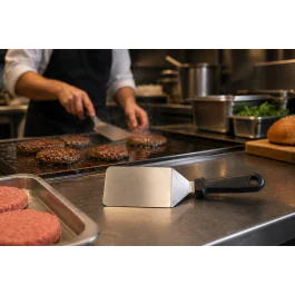 Spatule à hamburger - 16 cm - Acier inoxydable - Noir - G-Line
