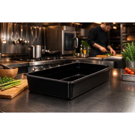 Bac gastronorme - Polycarbonate - 1/1 GN - 100 MM de profondeur - Noir - G-Line