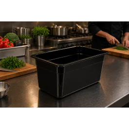 Bac gastronorme - Polycarbonate - 1/2 GN - Profondeur 200 MM - Noir - G-Line