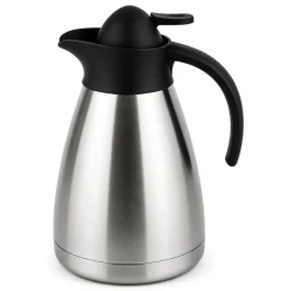 Carafe isotherme - 1 litre - Bouton-poussoir - Acier inoxydable/Noir - G-Line