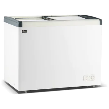 Glacière / Coffre à glace - 300 litres - Porte coulissante en verre - Modèle droit - G-Line