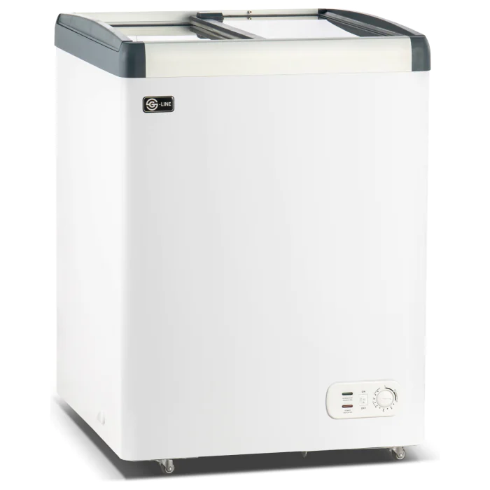 Glacière / Coffre à glace - 150 litres - Porte coulissante en verre - Modèle droit - G-Line GL-169408 €399.00 Vitrine réfrigérée