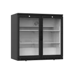 Réfrigérateur - 211 litres - 2 portes - porte vitrée - ventilé - noir - G-Line HW-12507 €449.00 Vitrine à boisson