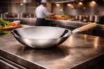 Wok - Manche en bois - Acier inoxydable - Ø 40 x H 12 cm - G-Line 77352 €23.95 Wok