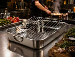 Rôtissoire - Grille incluse - acier inoxydable - L 37,8 x P 27,2 CM - G-Line 78042 €16.95 Plaques de cuisson et plaque à rôtir