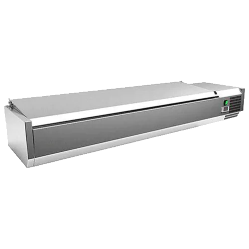 Vitrine avec couvercle en acier inoxydable